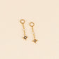 Dangle Starburst Huggie Hoop Charms