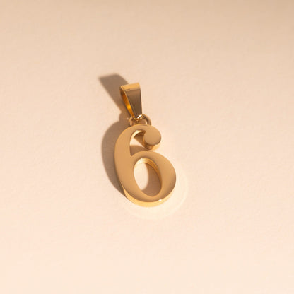 Number Necklace Charm (Single)