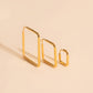 Gold Diamond Rounded Huggie Hoop Stack Pack (3 item)