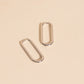 Titanium Thinny Rectangle Rounded Huggie Hoop Earrings