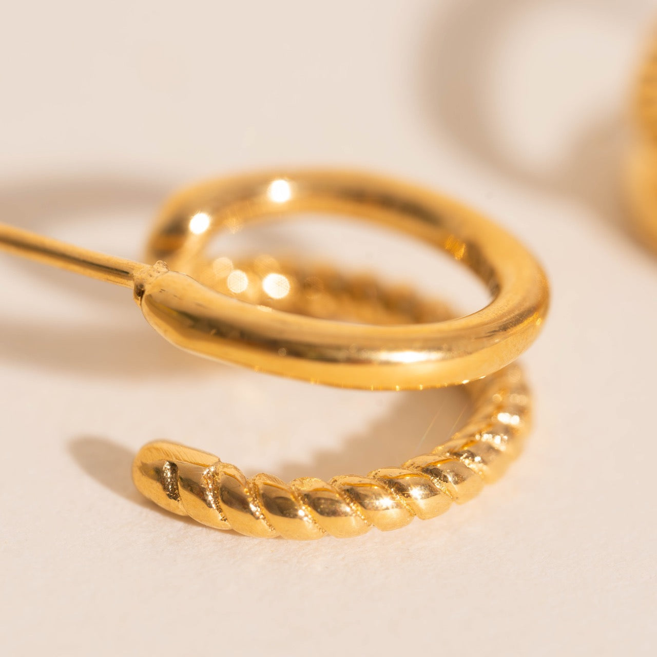 Mini Rope Loop Stud Earrings