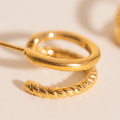 Mini Rope Loop Stud Earrings
