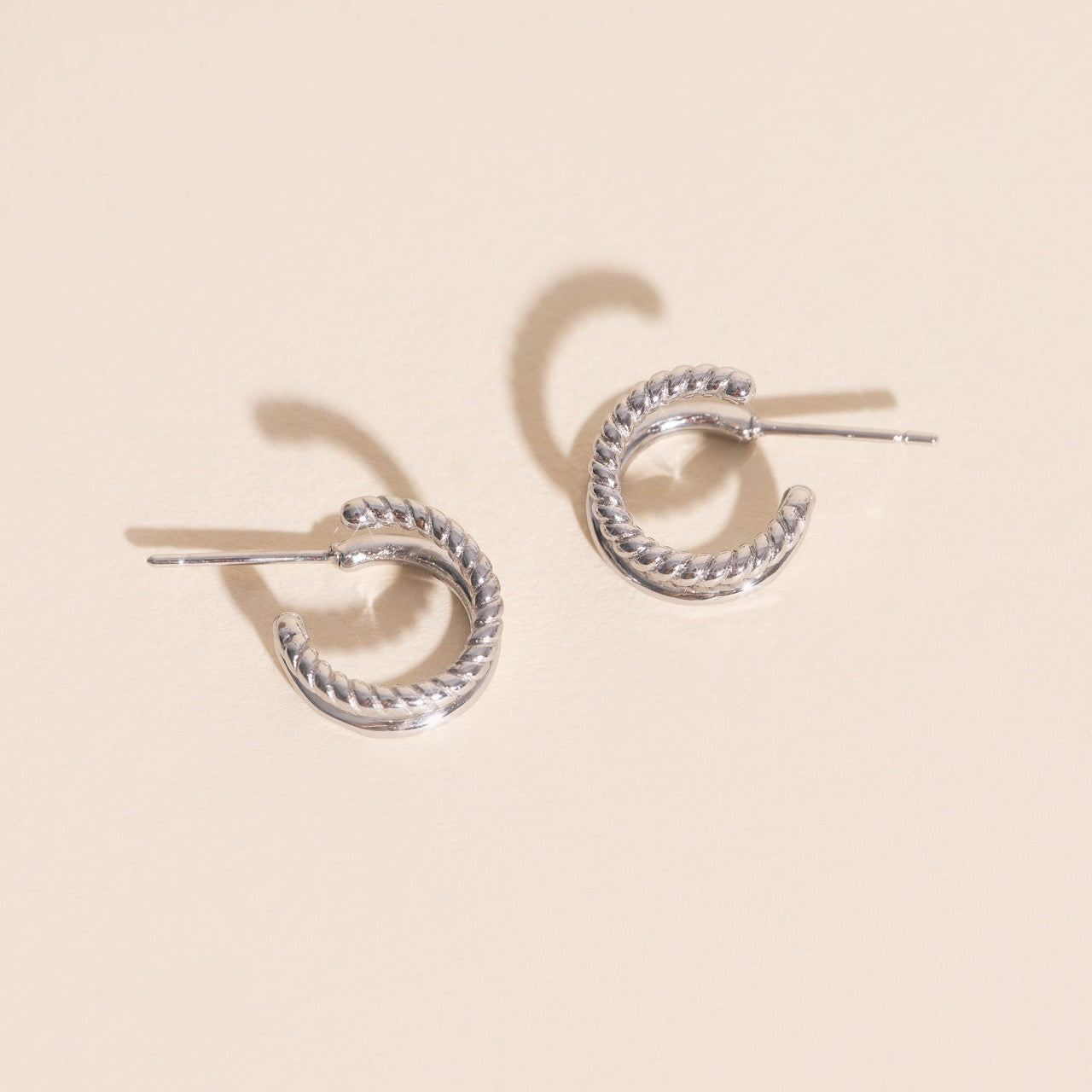 Mini Rope Loop Stud Earrings