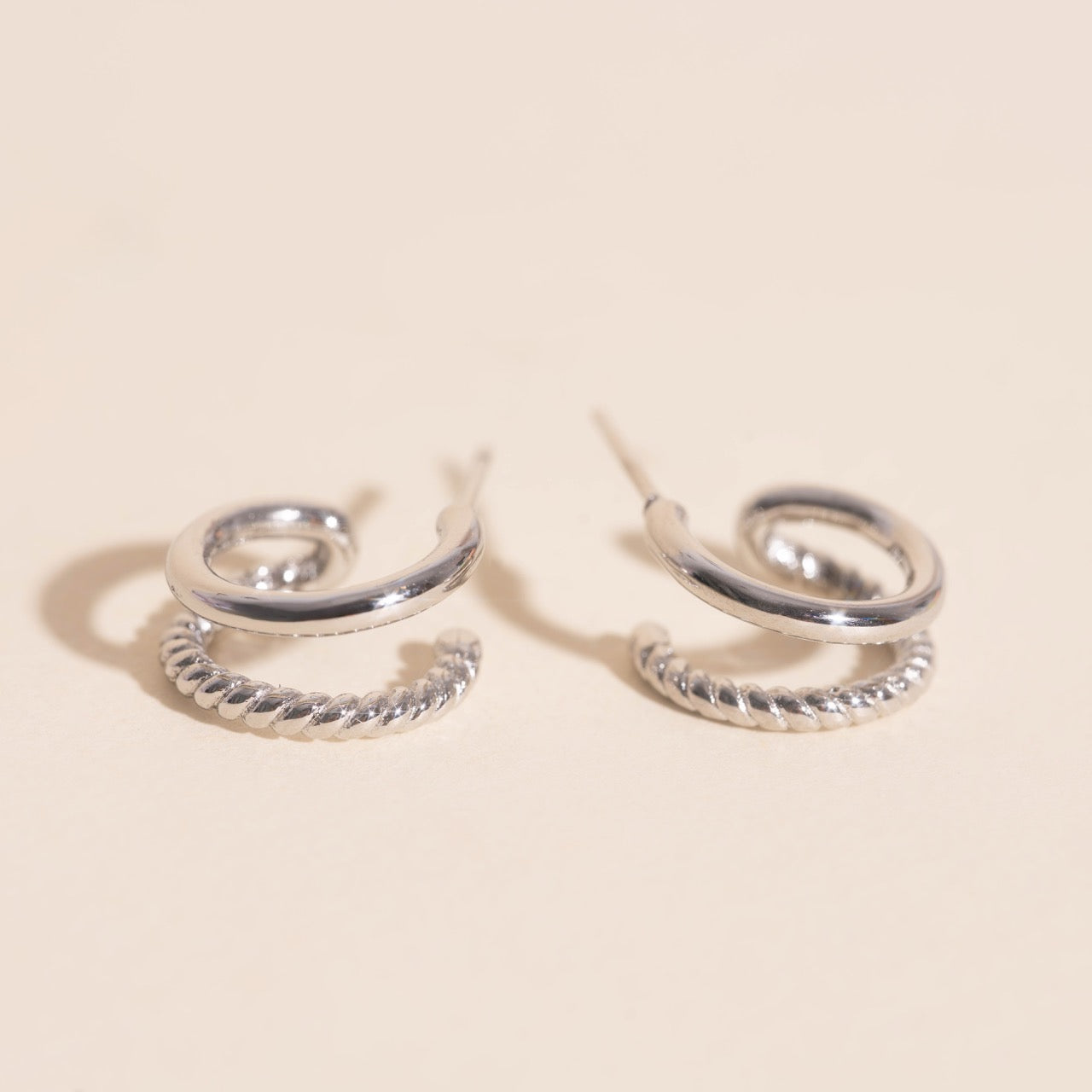 Mini Rope Loop Stud Earrings