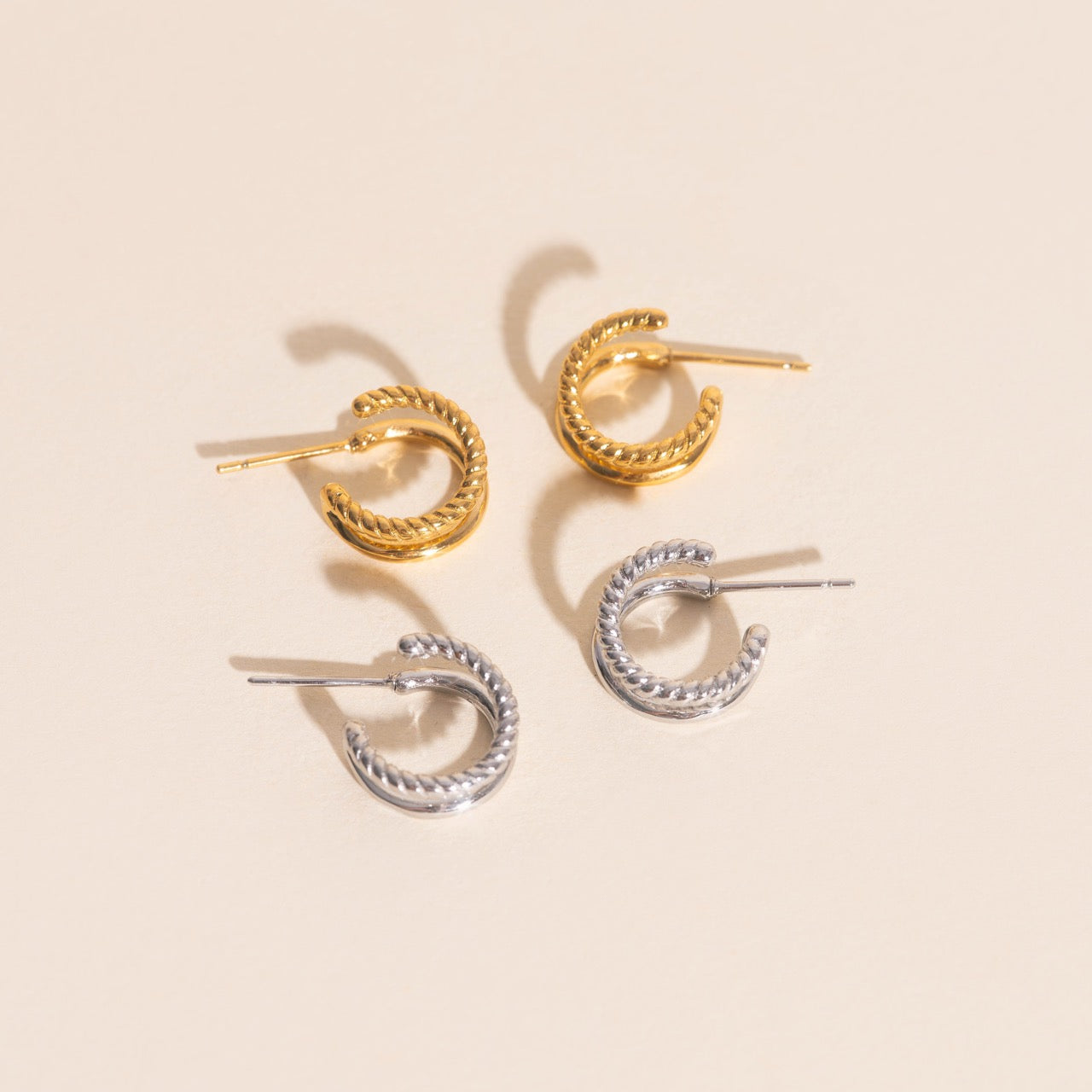 Mini Rope Loop Stud Earrings
