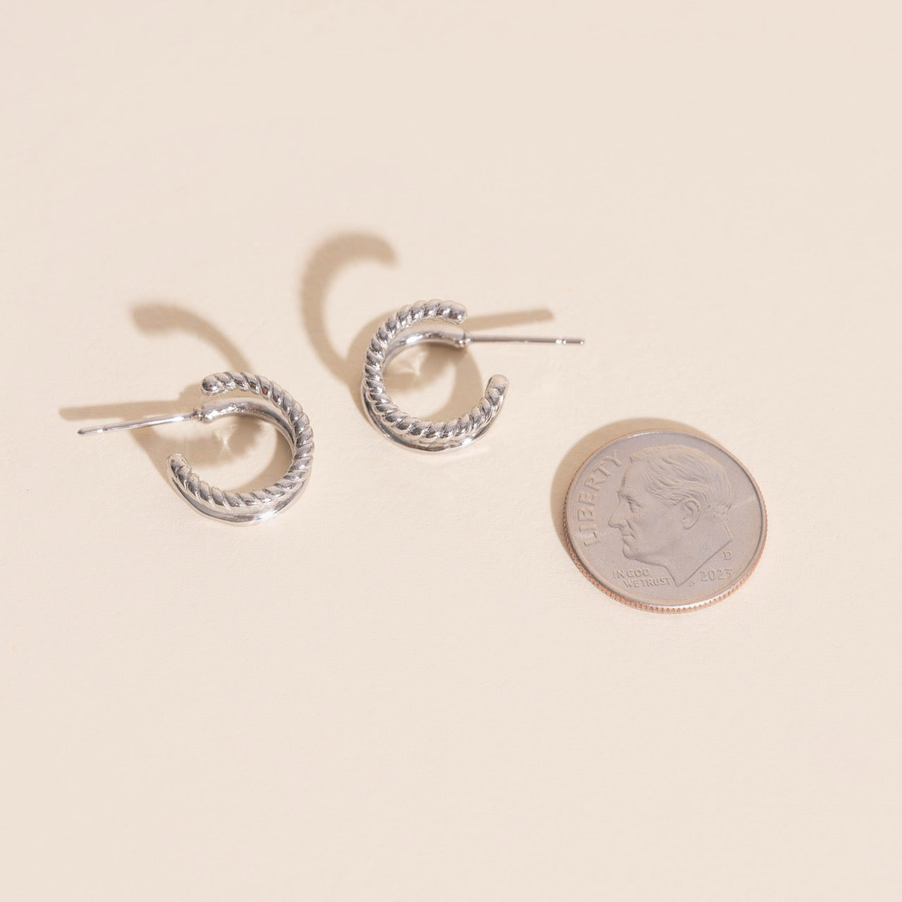 Mini Rope Loop Stud Earrings