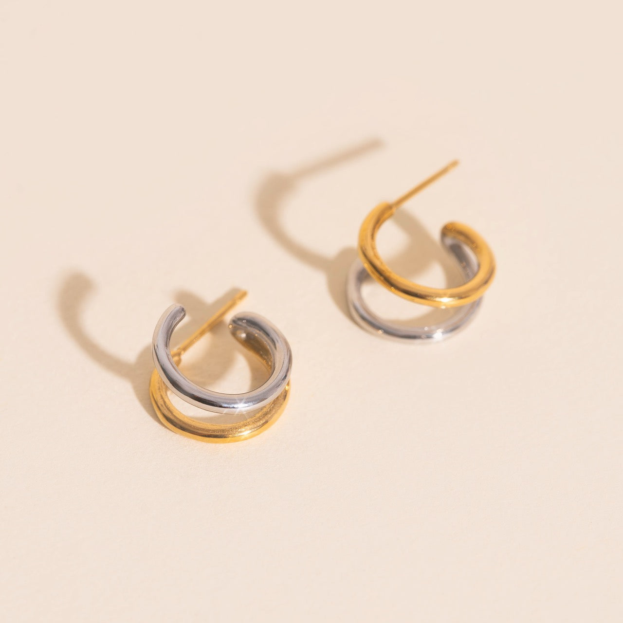 Mini Mixed Loop Stud Earrings