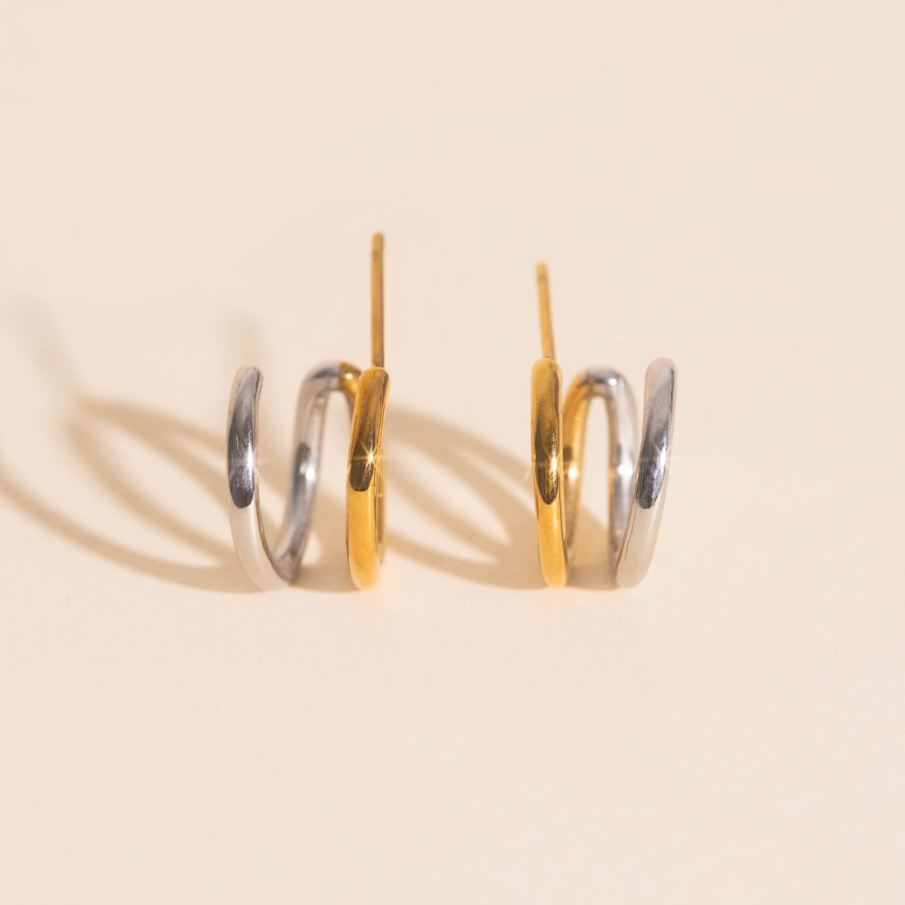 Mini Mixed Loop Stud Earrings