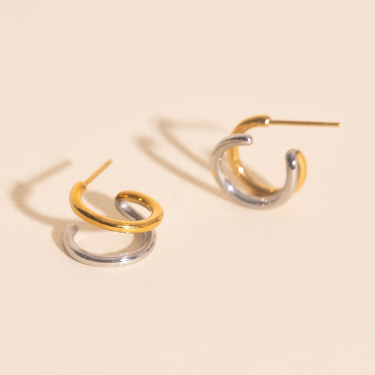 Mini Mixed Loop Stud Earrings