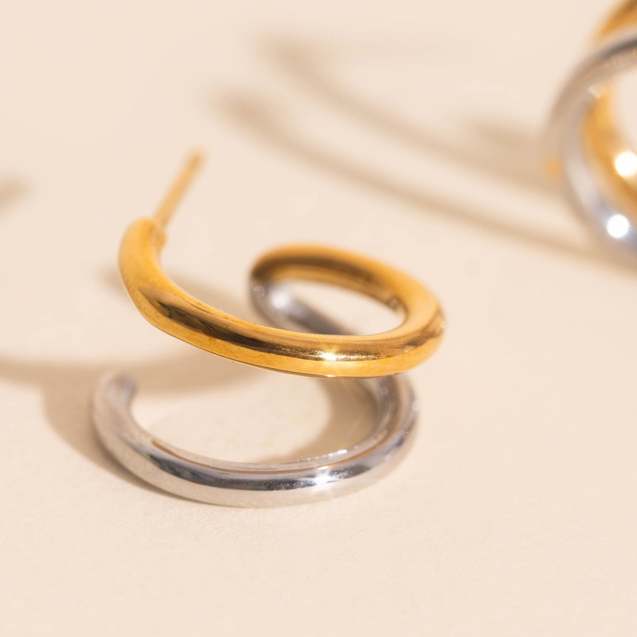 Mini Mixed Loop Stud Earrings