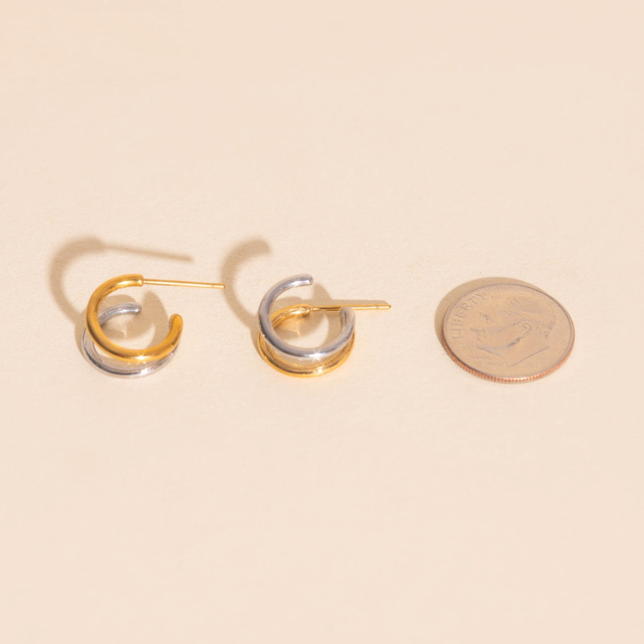 Mini Mixed Loop Stud Earrings