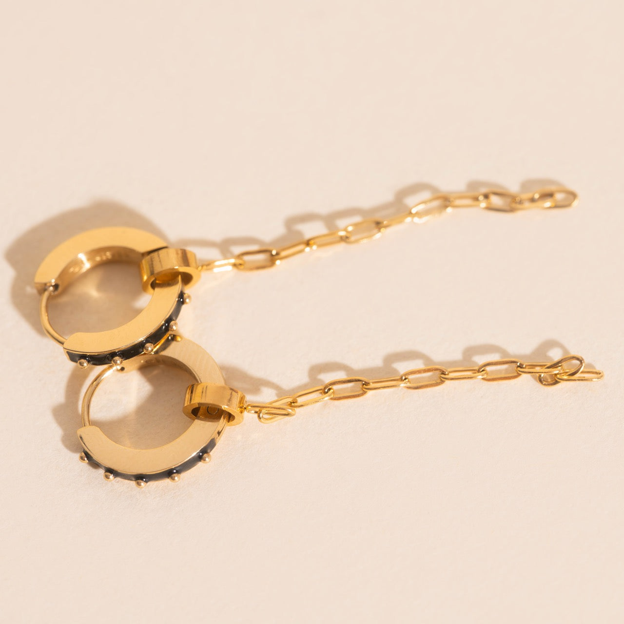 Chain Huggie Hoop Charms