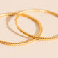 Lasso Rope Rounded Huggie Hoop Earrings
