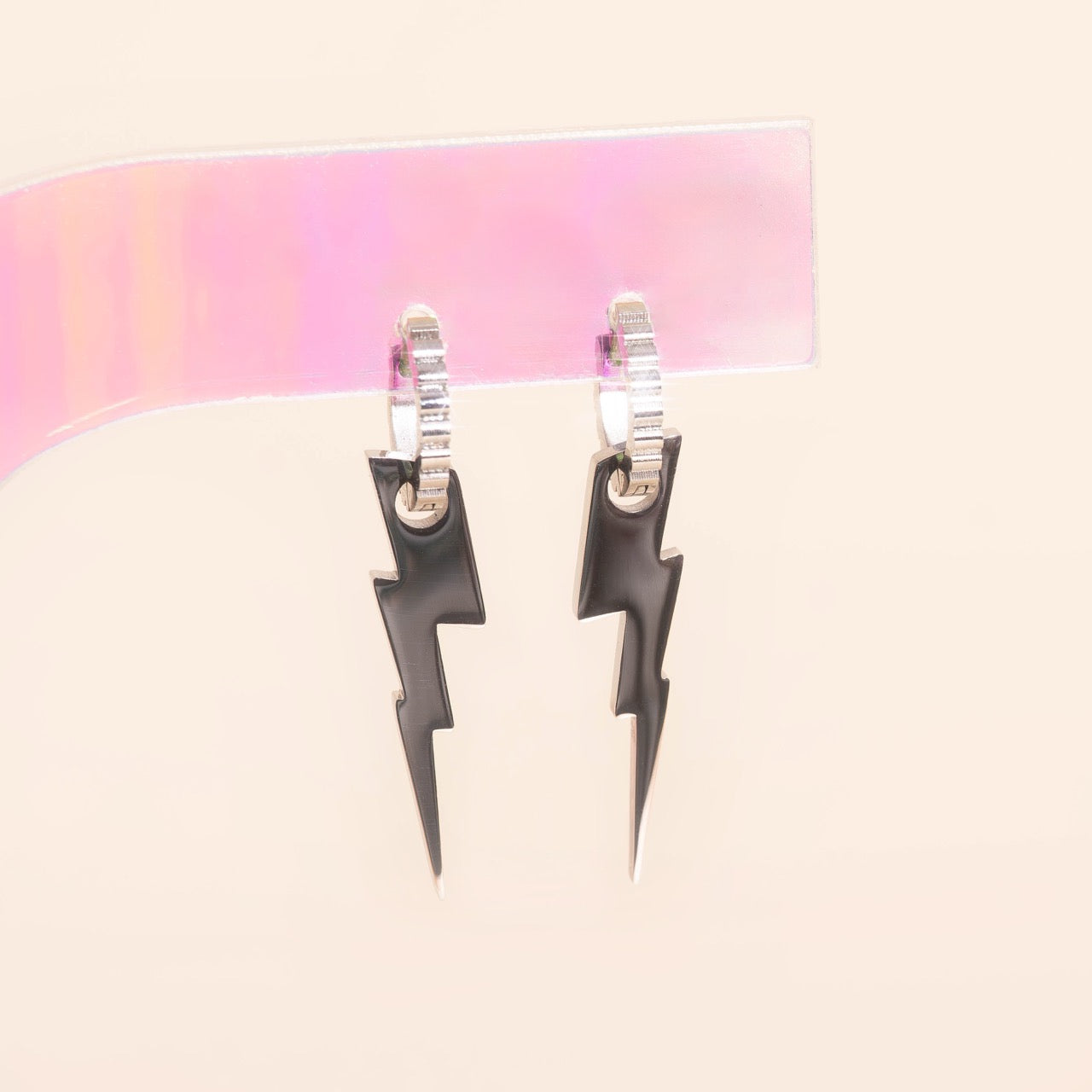 Lightning Bolt Huggie Hoop Charms – Oh Clementine