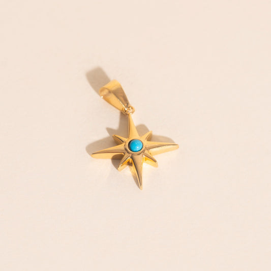 Compass Star Necklace Charm