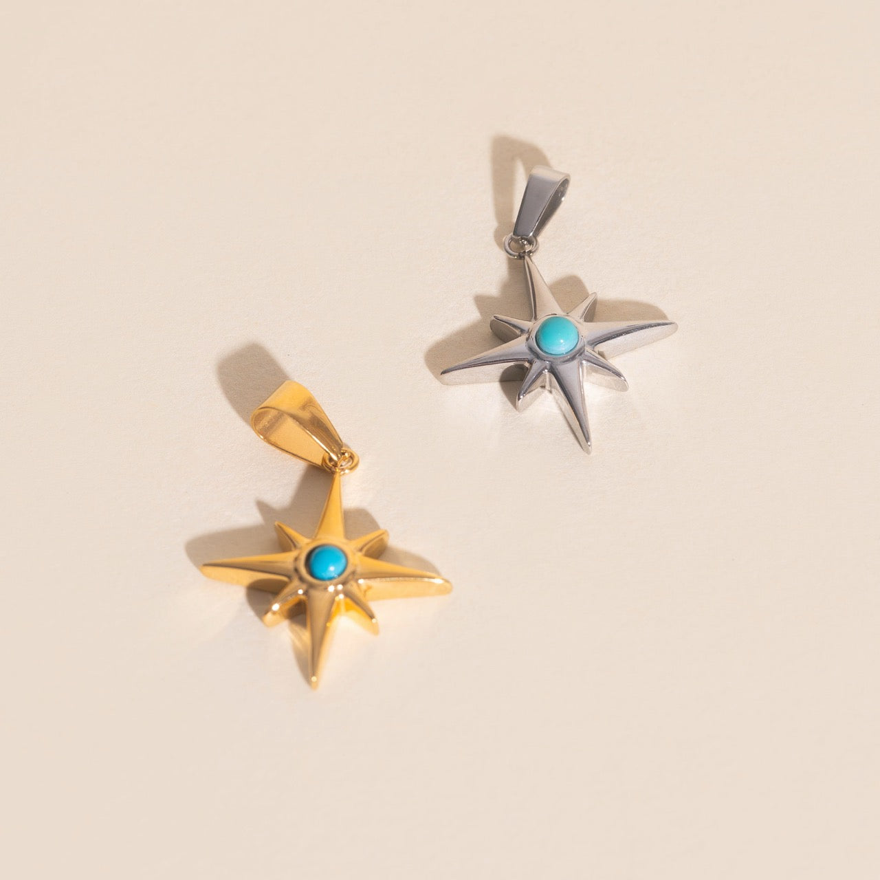 Compass Star Necklace Charm