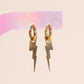 Lightning Bolt Huggie Hoop Charms