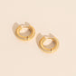 Coil Chunky Rounded Huggie Hoop Earrings