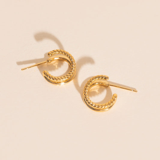 Mini Rope Loop Stud Earrings