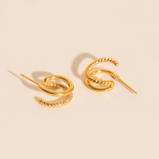 Mini Rope Loop Stud Earrings