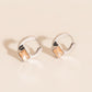 Blush Baguette Huggie Hoop Earrings