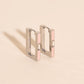Blush Luxe Rectangle Huggie Hoop Earrings