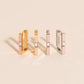 Blush Luxe Rectangle Huggie Hoop Earrings