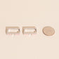 Blush Luxe Rectangle Huggie Hoop Earrings