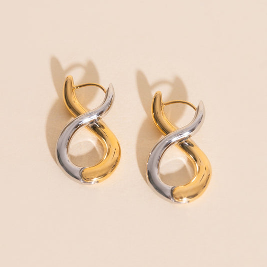 Infinity Chunky Rounded Huggie Hoop