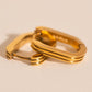 Oblong Line Huggie Hoop Earrings