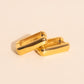 Chunky Rounded Rectangle Huggie Hoop Earrings