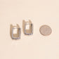 Chunky Rounded Rectangle Huggie Hoop Earrings