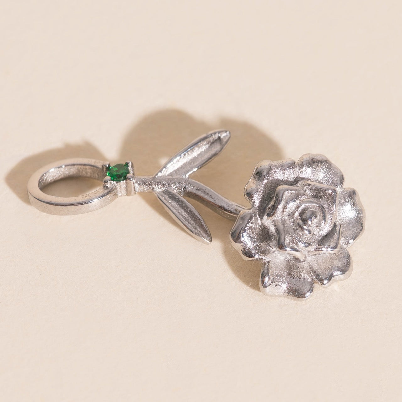 May Peony Birth Flower Necklace Charm