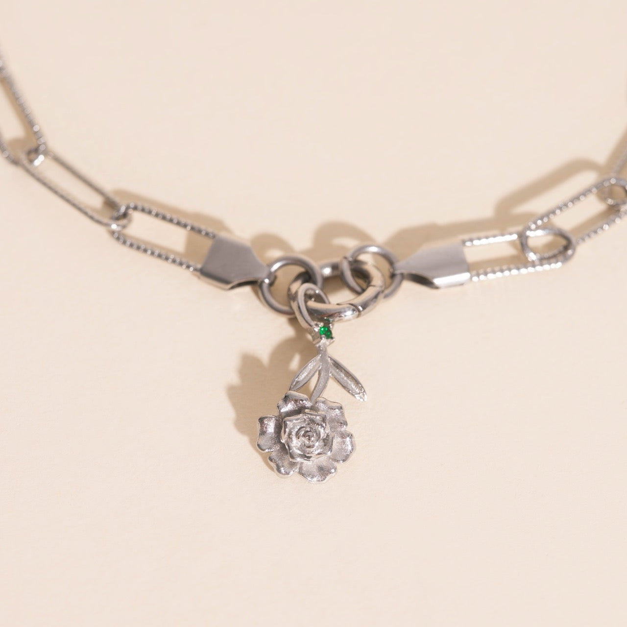 May Peony Birth Flower Necklace Charm