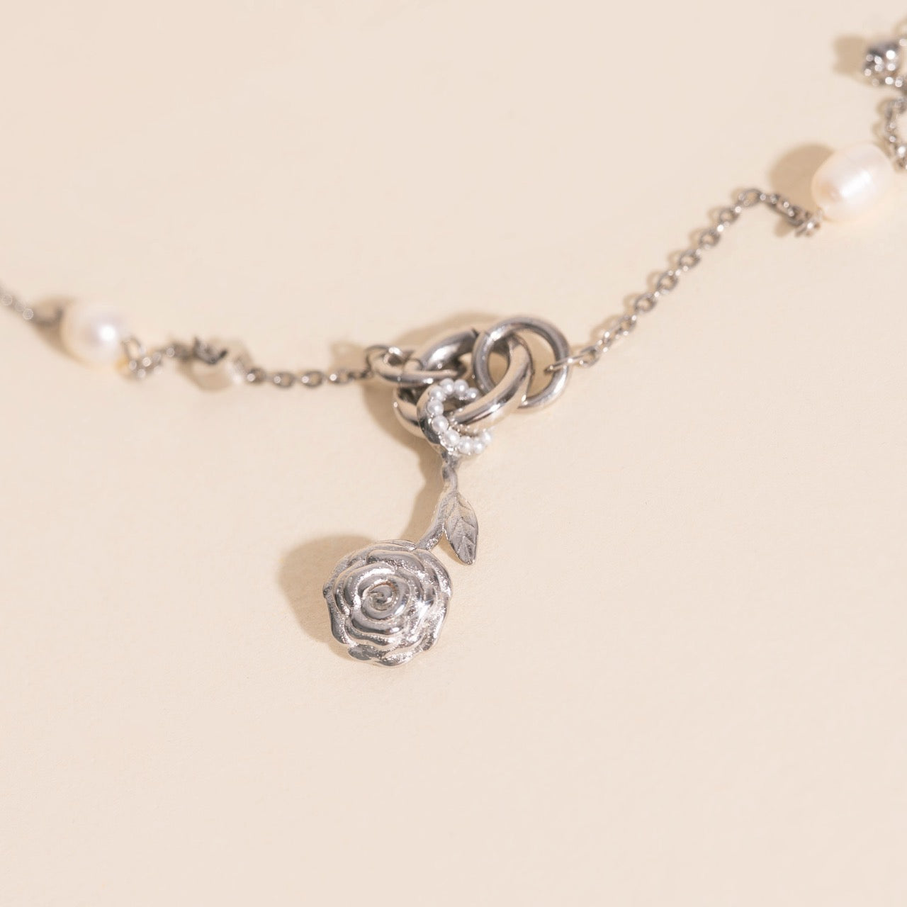 June Rose Birth Flower Necklace Charm