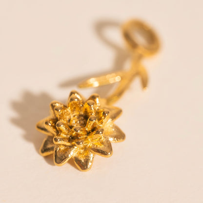 July Lily Birth Flower Necklace Charm