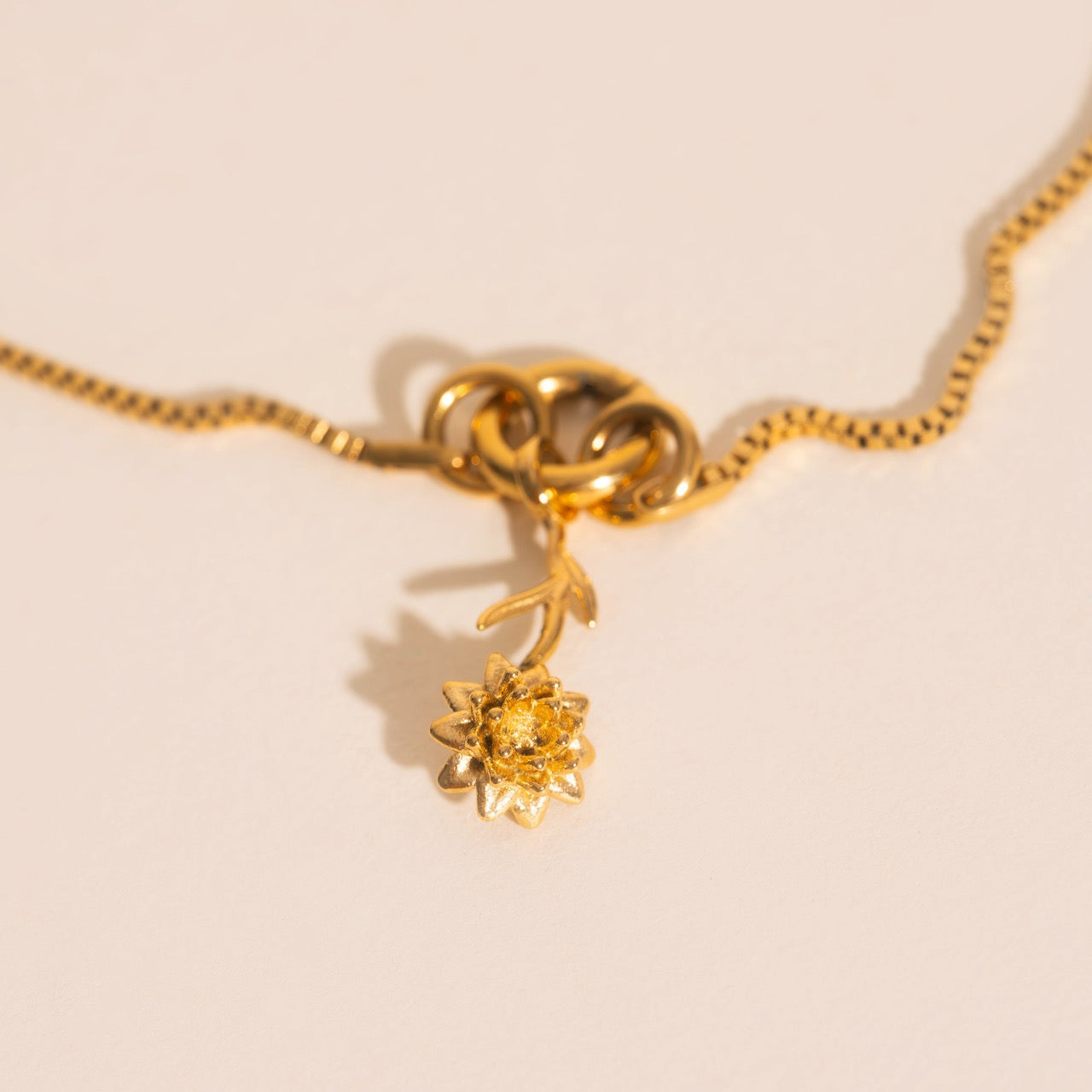 lily flower necklace gold July Lily Birth Flower Necklace Charm – Oh Clementine