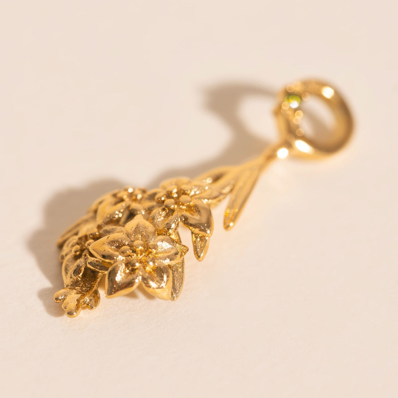 August Gladiolus Birth Flower Necklace Charm