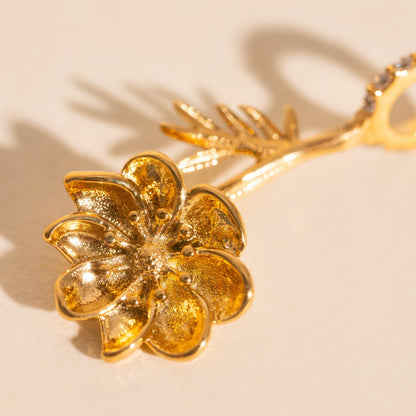 October Cosmos Birth Flower Necklace Charm