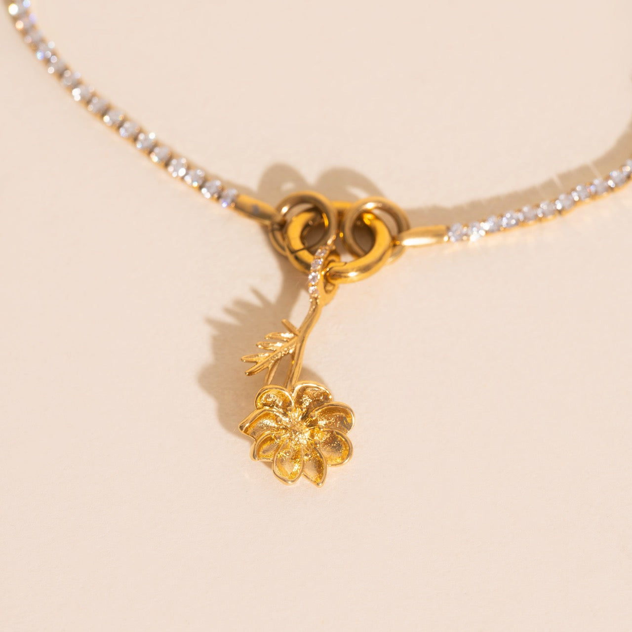 October Cosmos Birth Flower Necklace Charm – Oh Clementine