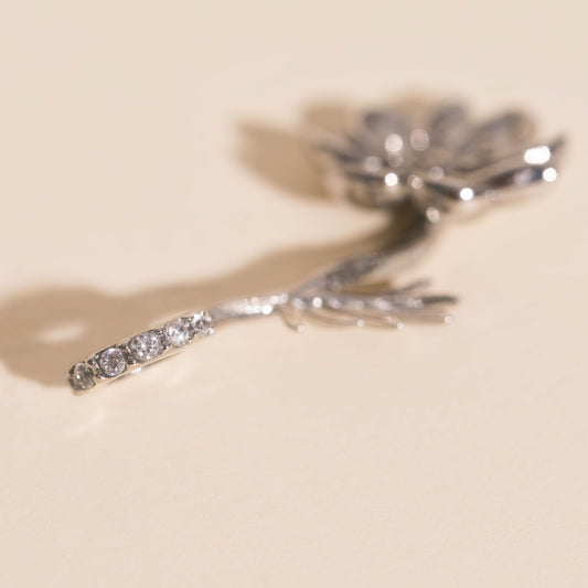 October Cosmos Birth Flower Necklace Charm