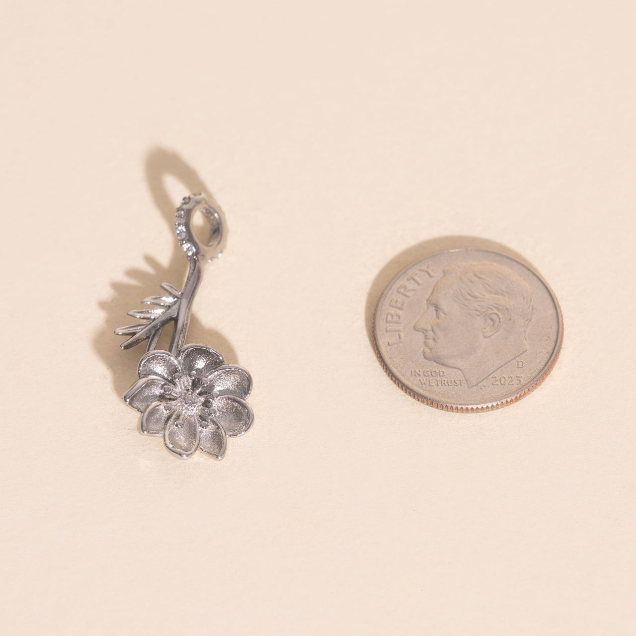 October Cosmos Birth Flower Necklace Charm – Oh Clementine
