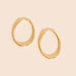 Oval Rounded Huggie Hoop Earrings