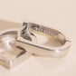 Titanium Smooth Stirrup Huggie Hoop Earrings
