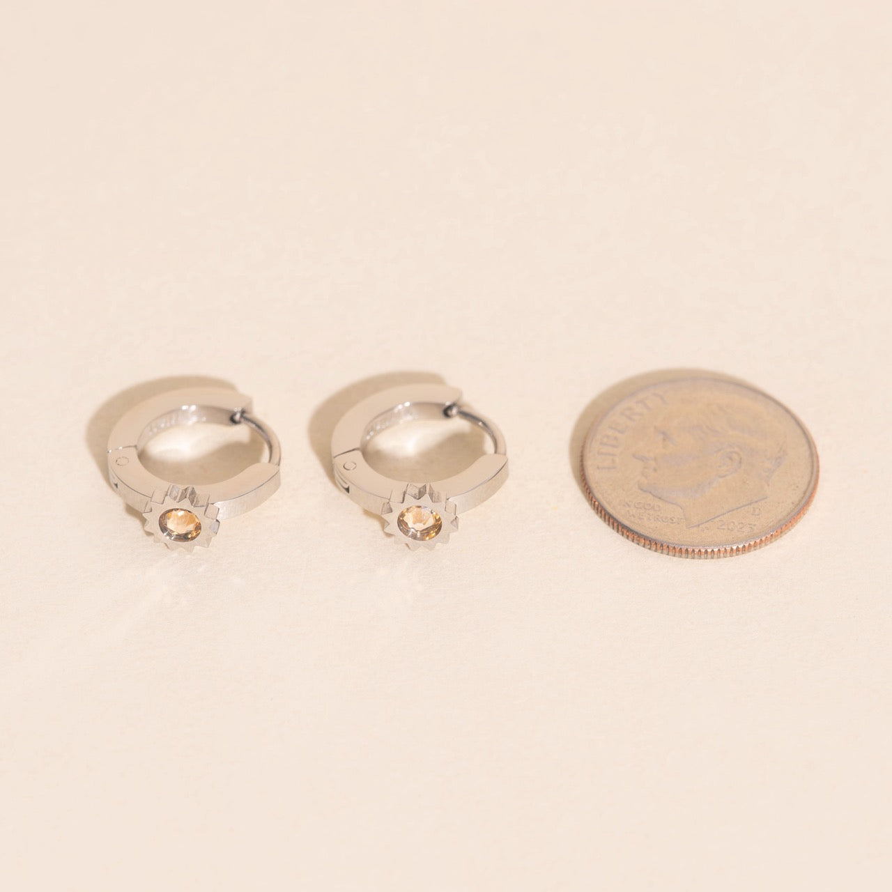 Sun 3D Huggie Hoop Earrings – Oh Clementine