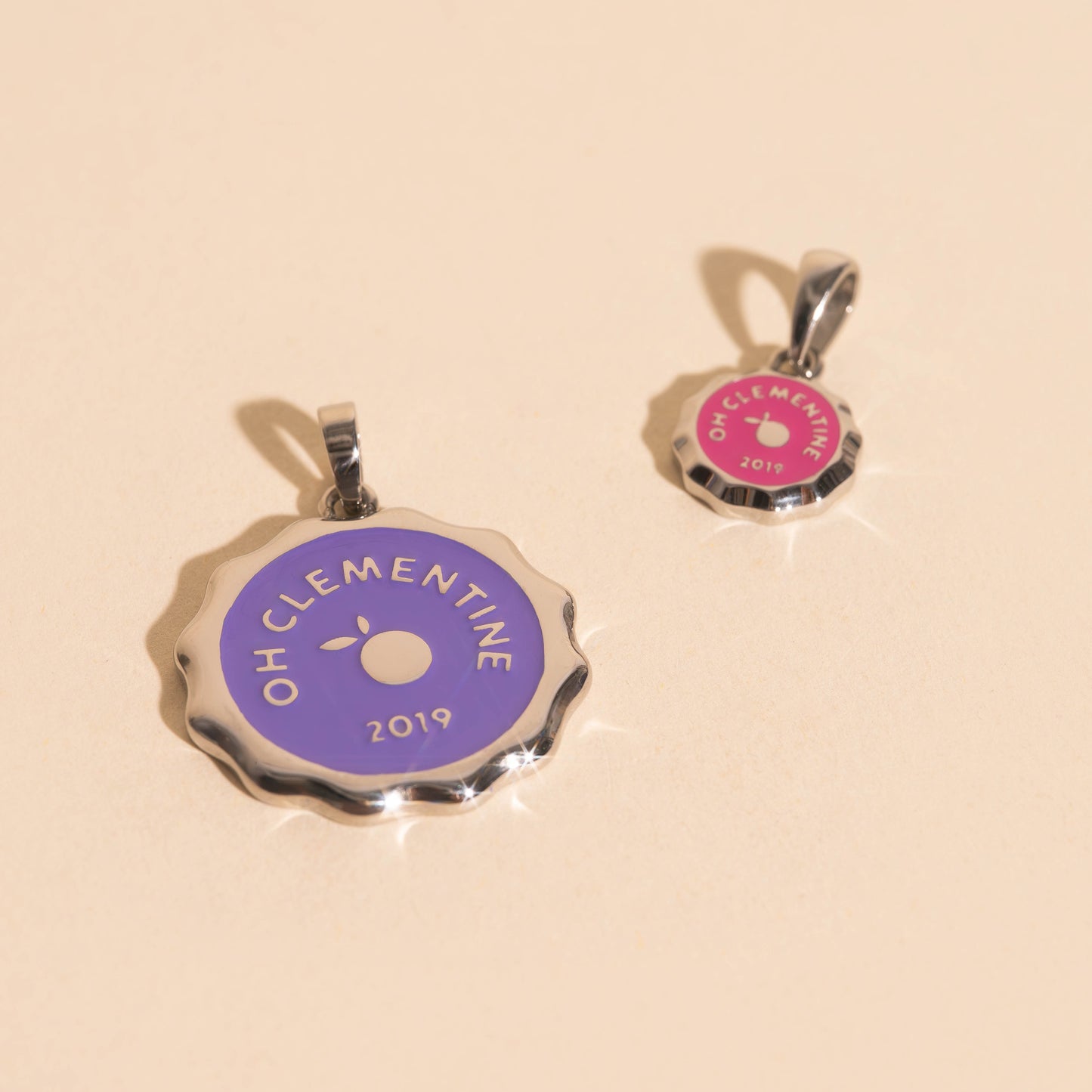 Mini Oh Clem Bottle Cap Necklace Charm