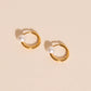 Pearl Huggie Hoop Earrings