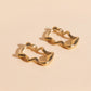 Squiggly Rounded Huggie Hoop Earrings