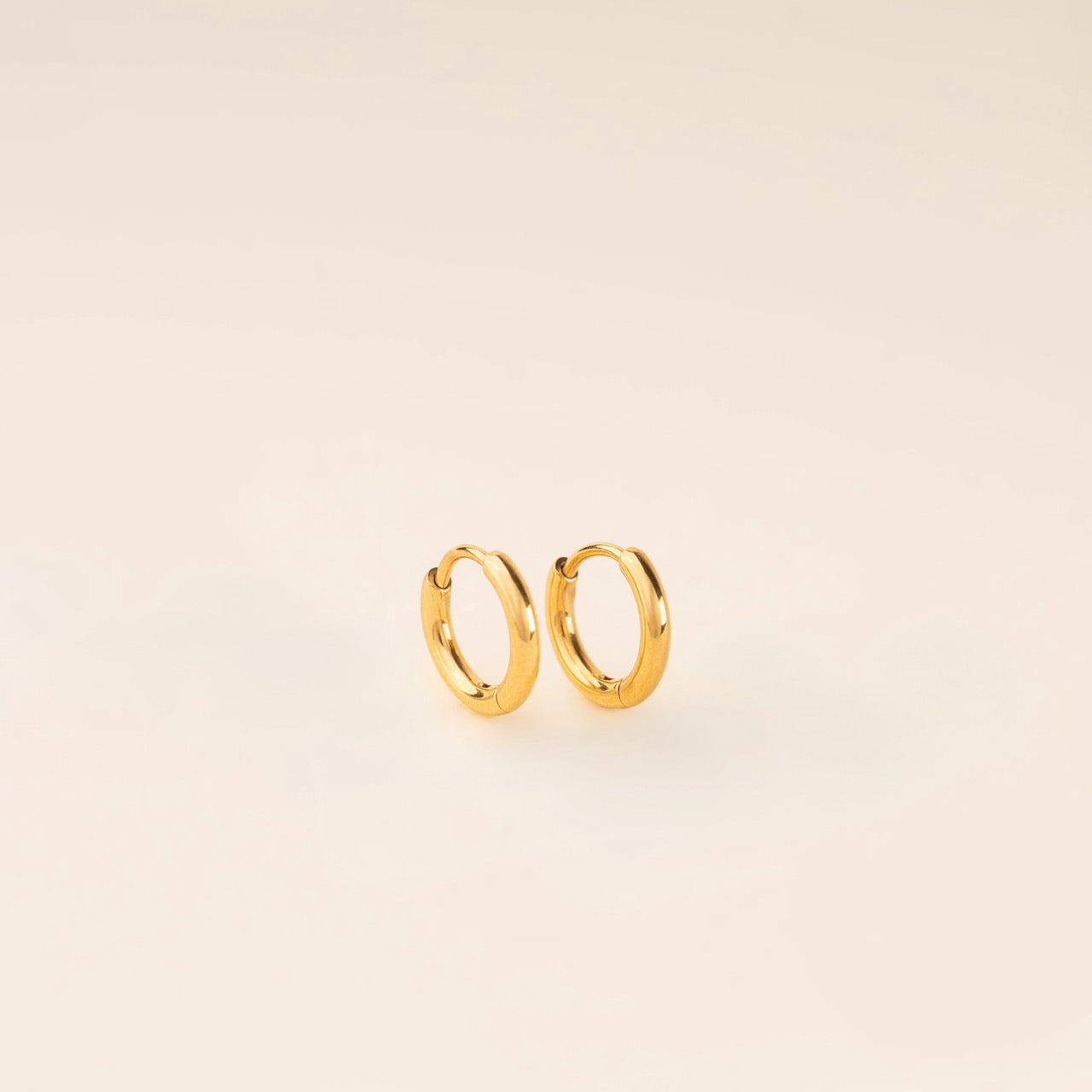 Circle Rounded Huggie Hoop Earrings