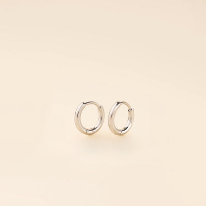 Circle Rounded Huggie Hoop Earrings